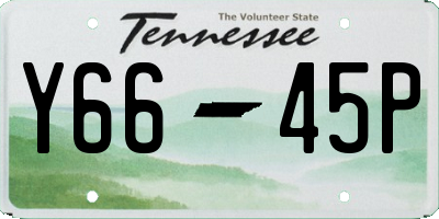 TN license plate Y6645P