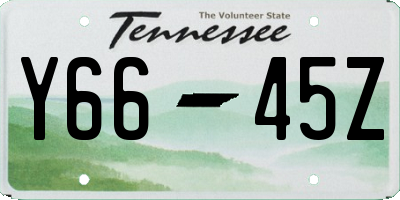 TN license plate Y6645Z