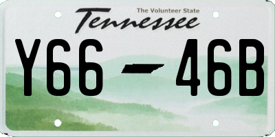 TN license plate Y6646B