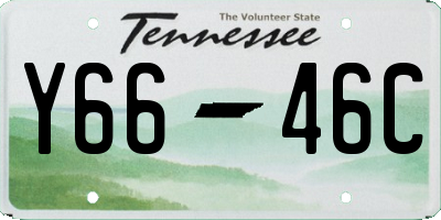 TN license plate Y6646C