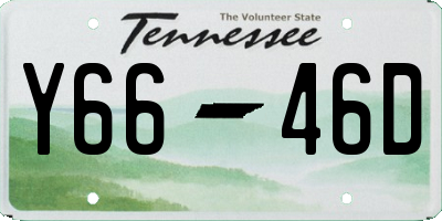 TN license plate Y6646D