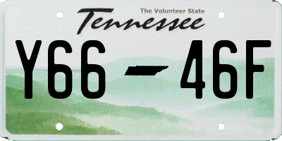 TN license plate Y6646F