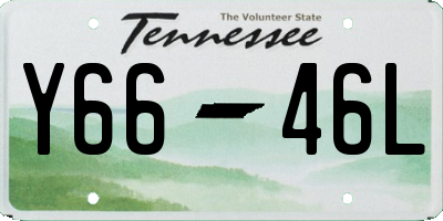 TN license plate Y6646L