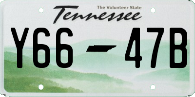 TN license plate Y6647B