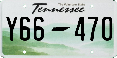TN license plate Y6647O