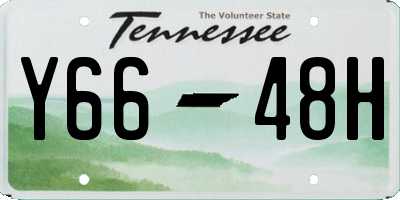 TN license plate Y6648H