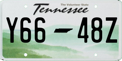 TN license plate Y6648Z