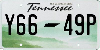 TN license plate Y6649P