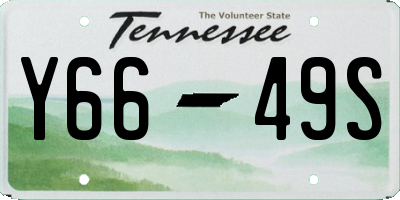TN license plate Y6649S