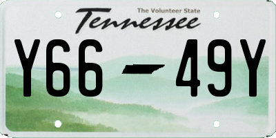 TN license plate Y6649Y