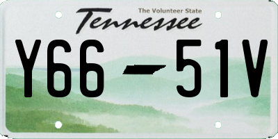 TN license plate Y6651V