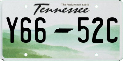 TN license plate Y6652C