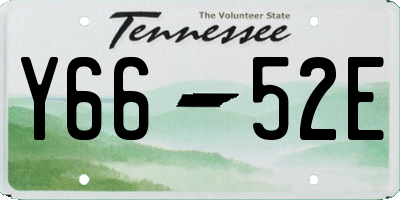 TN license plate Y6652E