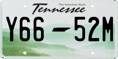 TN license plate Y6652M