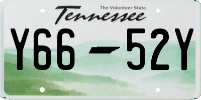 TN license plate Y6652Y