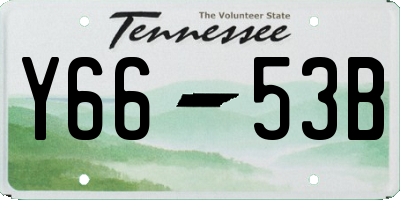 TN license plate Y6653B