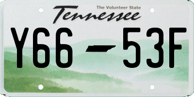 TN license plate Y6653F
