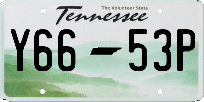TN license plate Y6653P