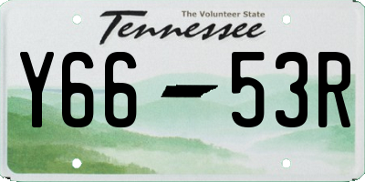TN license plate Y6653R