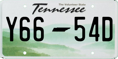 TN license plate Y6654D