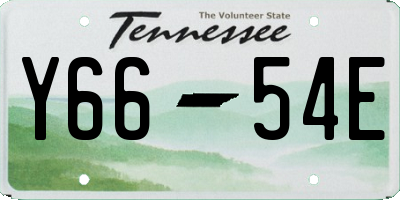 TN license plate Y6654E