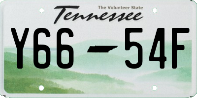 TN license plate Y6654F