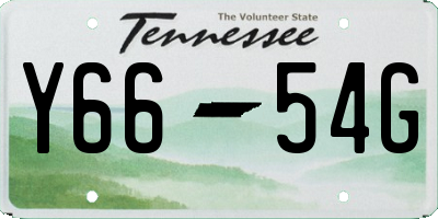 TN license plate Y6654G