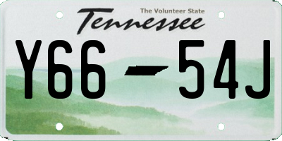 TN license plate Y6654J