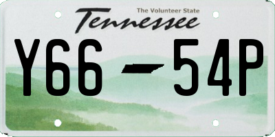TN license plate Y6654P