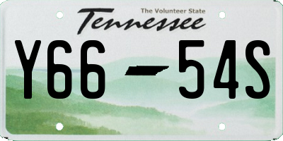 TN license plate Y6654S