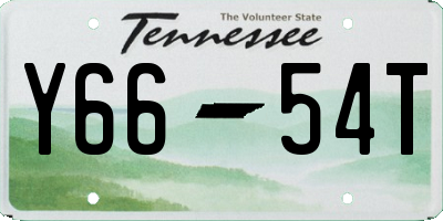 TN license plate Y6654T