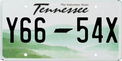 TN license plate Y6654X