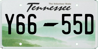 TN license plate Y6655D