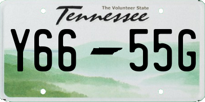 TN license plate Y6655G