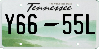 TN license plate Y6655L
