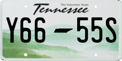 TN license plate Y6655S