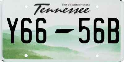 TN license plate Y6656B