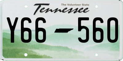 TN license plate Y6656O
