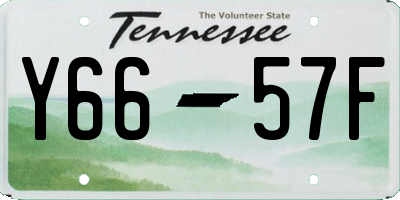 TN license plate Y6657F