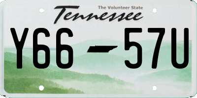 TN license plate Y6657U