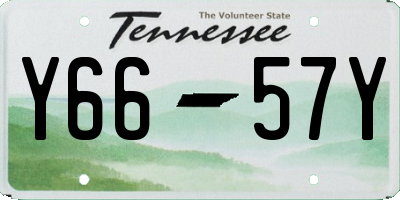 TN license plate Y6657Y