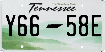 TN license plate Y6658E