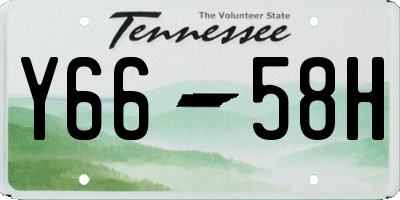 TN license plate Y6658H