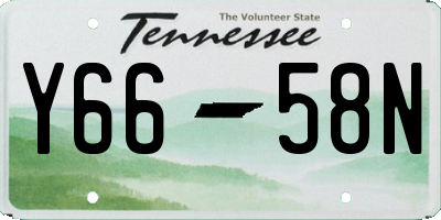 TN license plate Y6658N