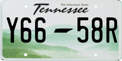 TN license plate Y6658R