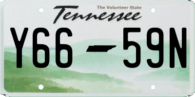 TN license plate Y6659N