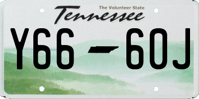 TN license plate Y6660J