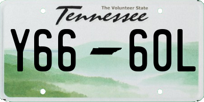 TN license plate Y6660L