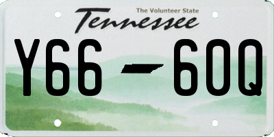 TN license plate Y6660Q