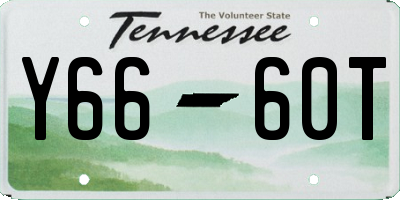 TN license plate Y6660T